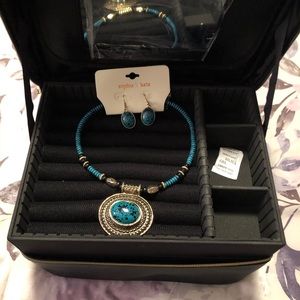 Jewelry box with Necklace & Earrings